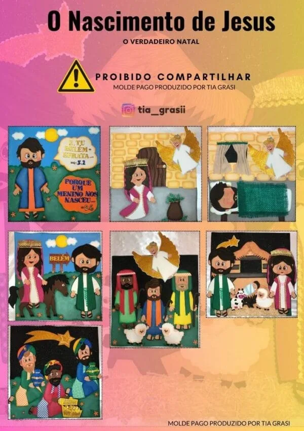 LANÇAMENTO Molde em PDF,O Nascimento de Jesus O Verdadeiro Natal - Imagem 16